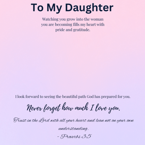 Faith Necklace – To My Daughter - Held & Anchored
