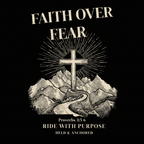Faith Over Fear Rider Tee featuring mountain cross artwork and Proverbs 3:5-6 faith-inspired back print design by Held & Anchored.
