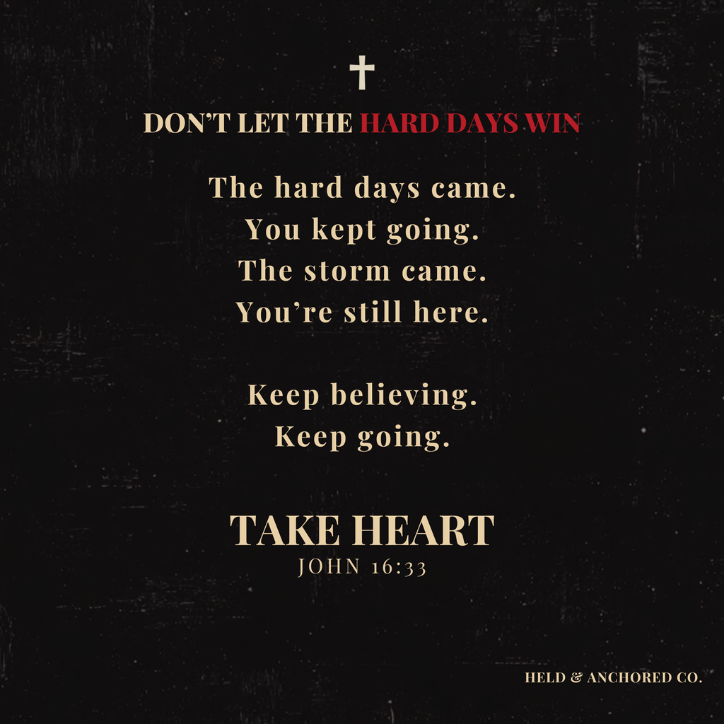 Don't Let The Hard Days Win | Men's Cross Leather Bracelet