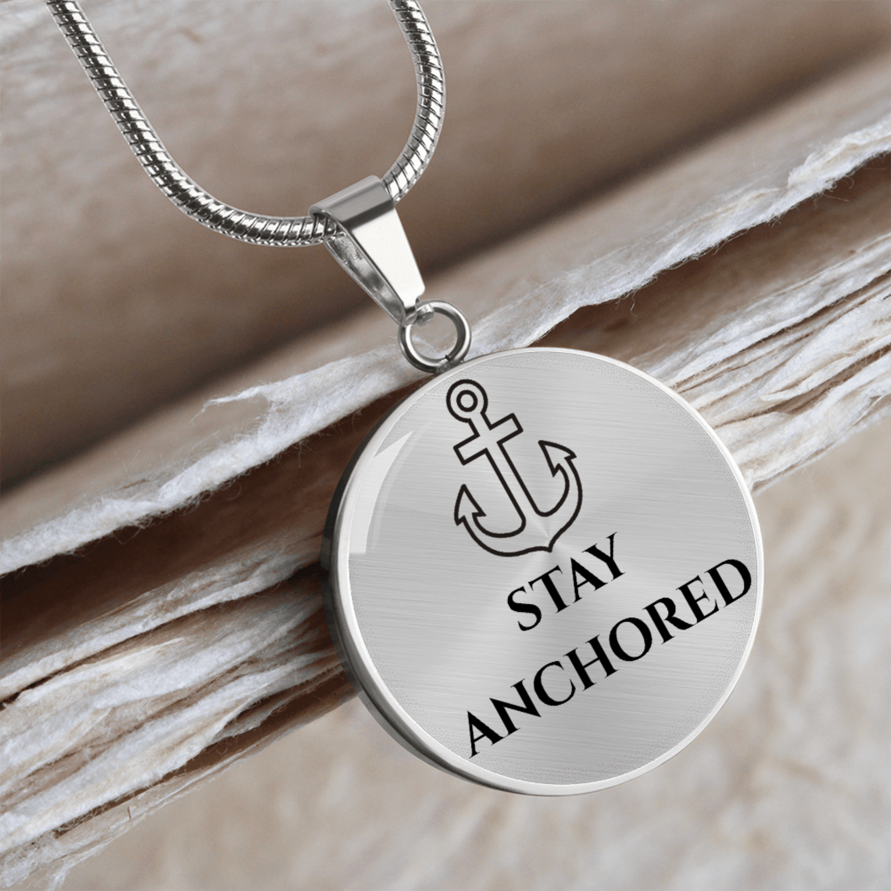 Stay Anchored Pendant – Strength & Faith Necklace - Held & Anchored