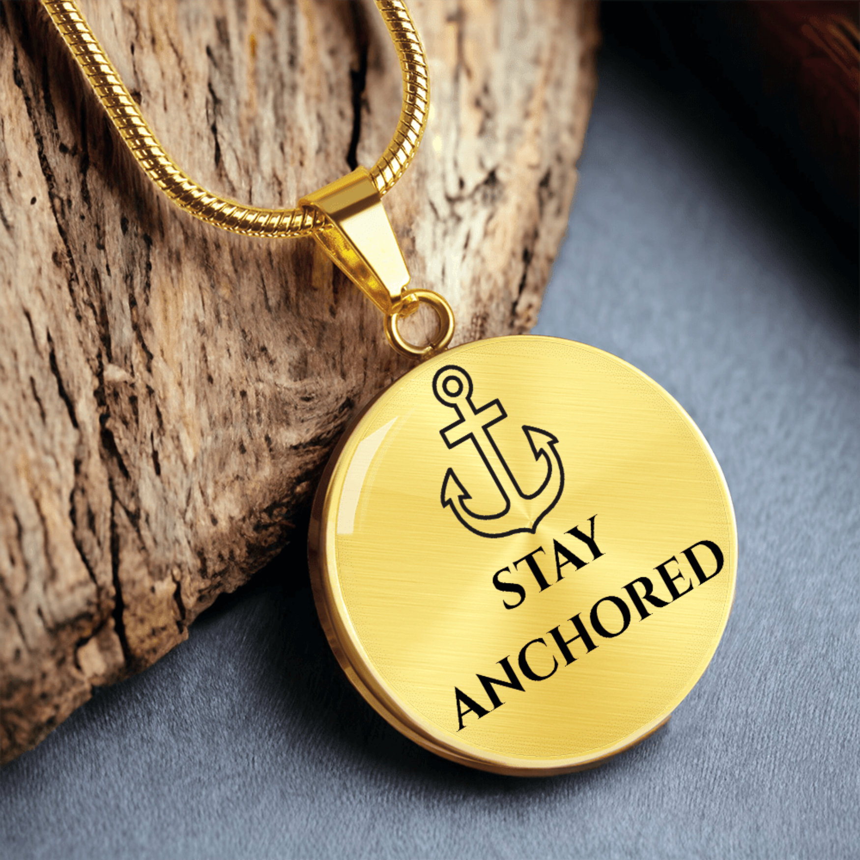 Stay Anchored Pendant – Strength & Faith Necklace - Held & Anchored