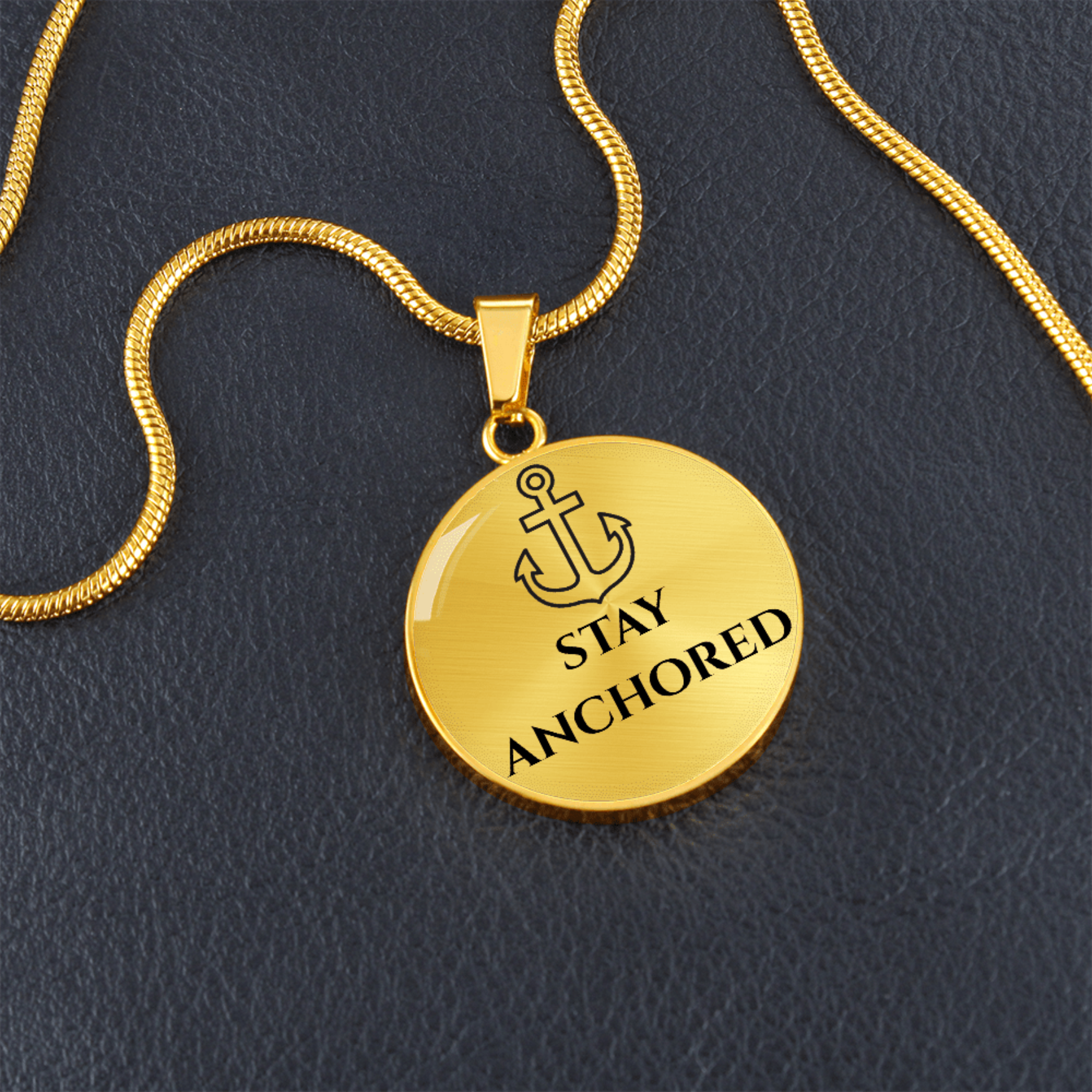 Stay Anchored Pendant – Strength & Faith Necklace - Held & Anchored