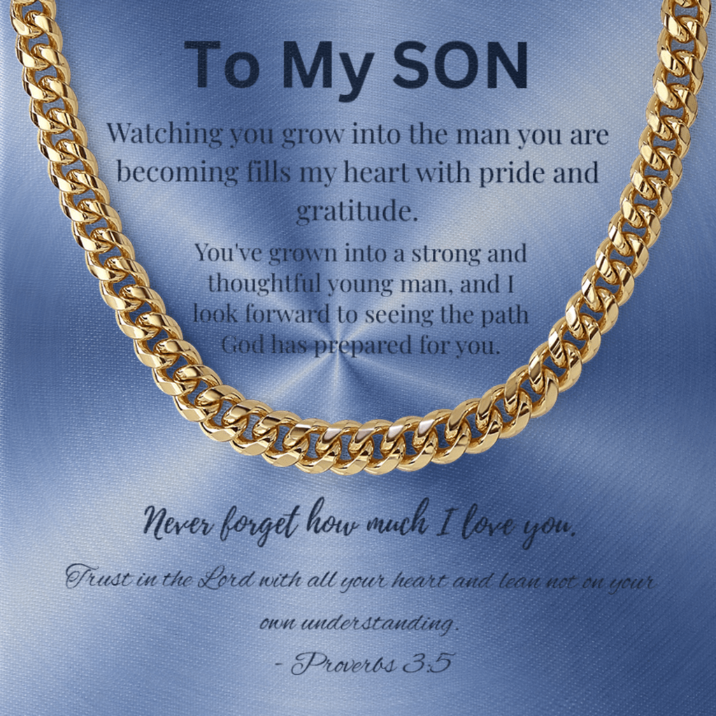Faith Necklace – To My Son - Held & Anchored