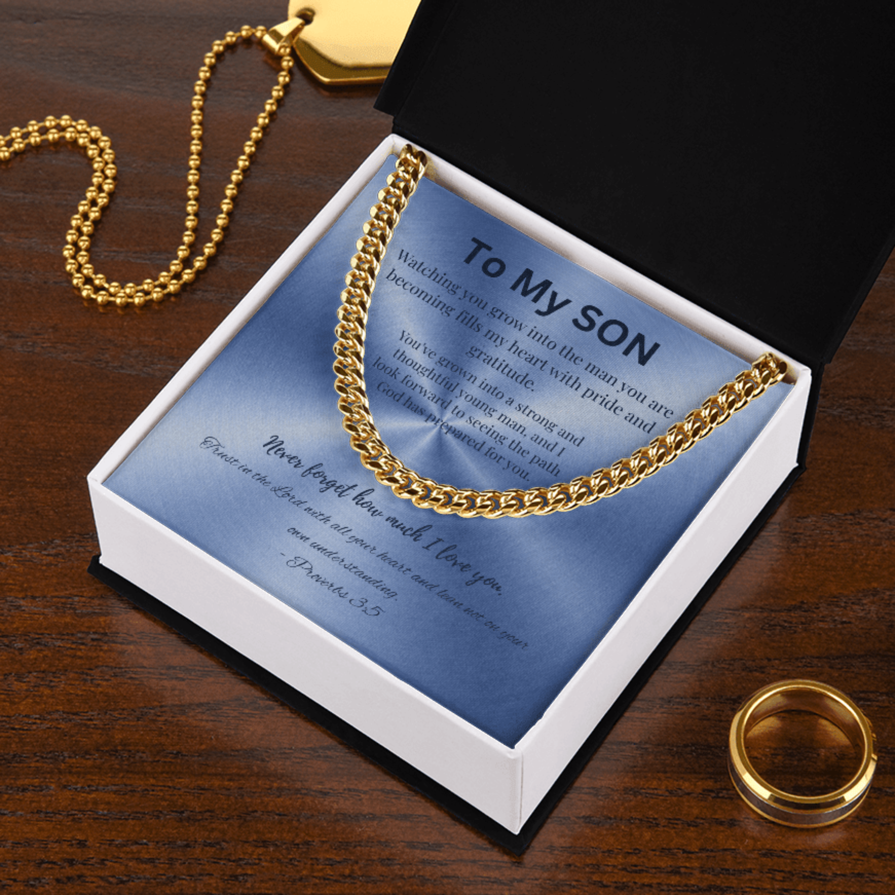 Faith Necklace – To My Son - Held & Anchored