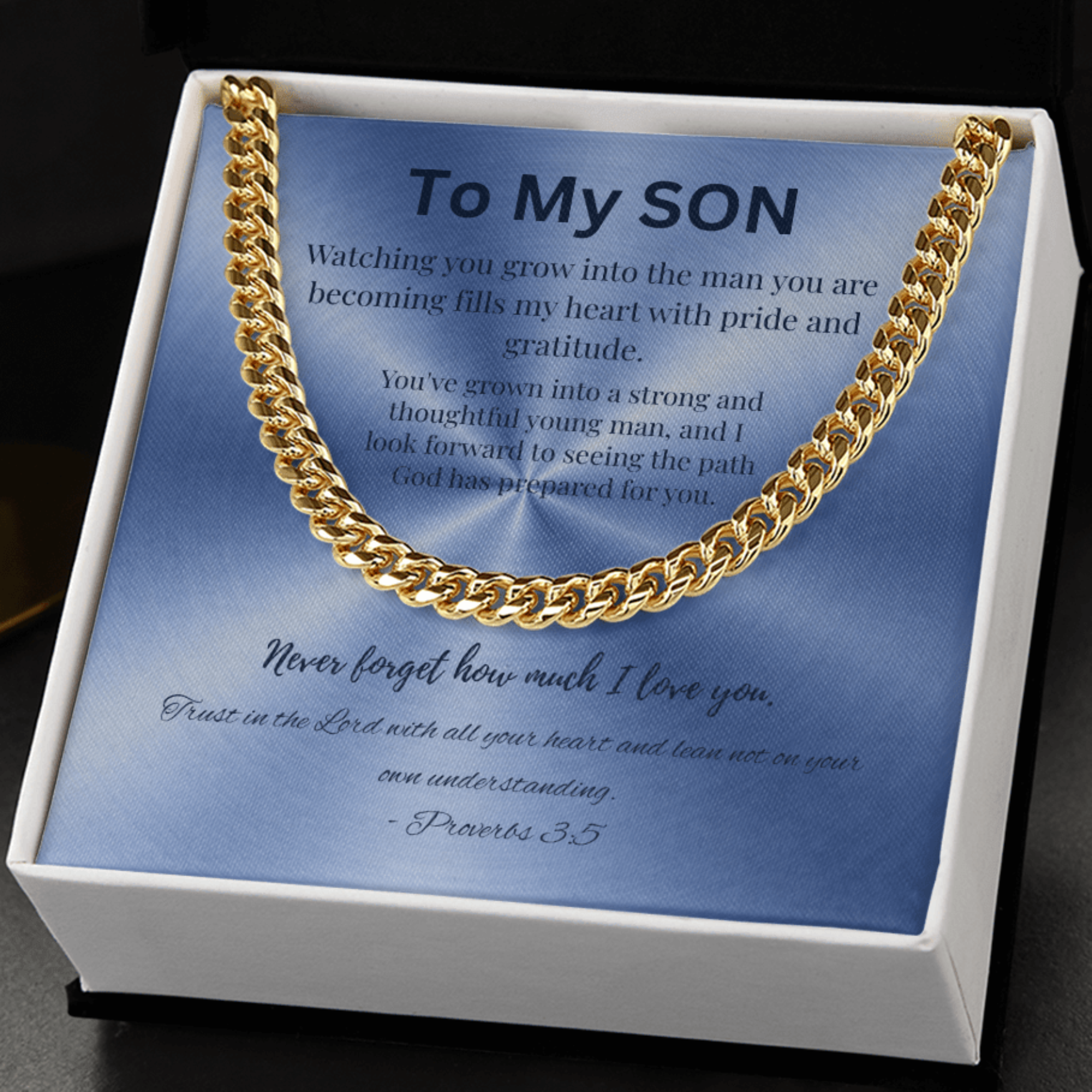 Faith Necklace – To My Son - Held & Anchored