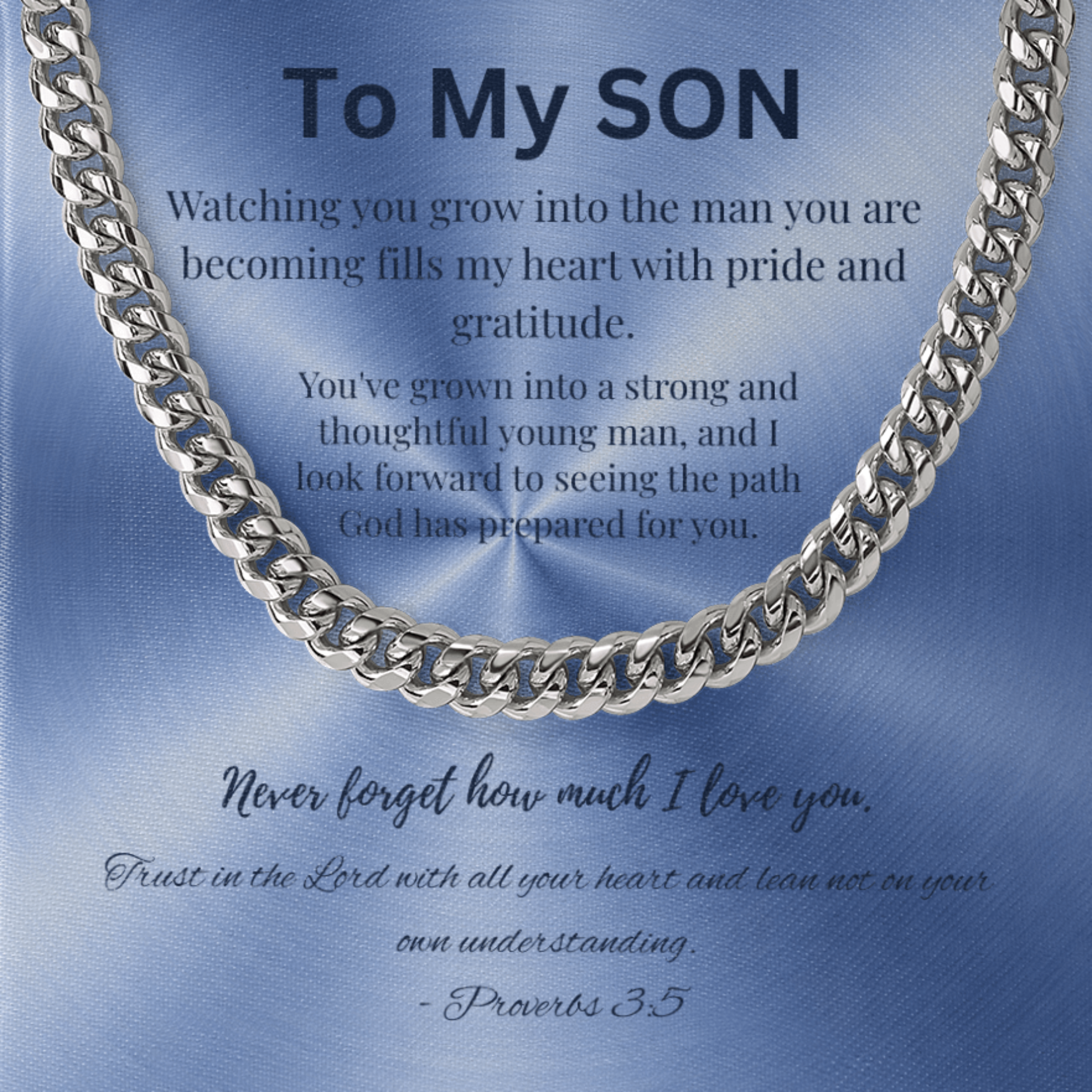 Faith Necklace – To My Son - Held & Anchored
