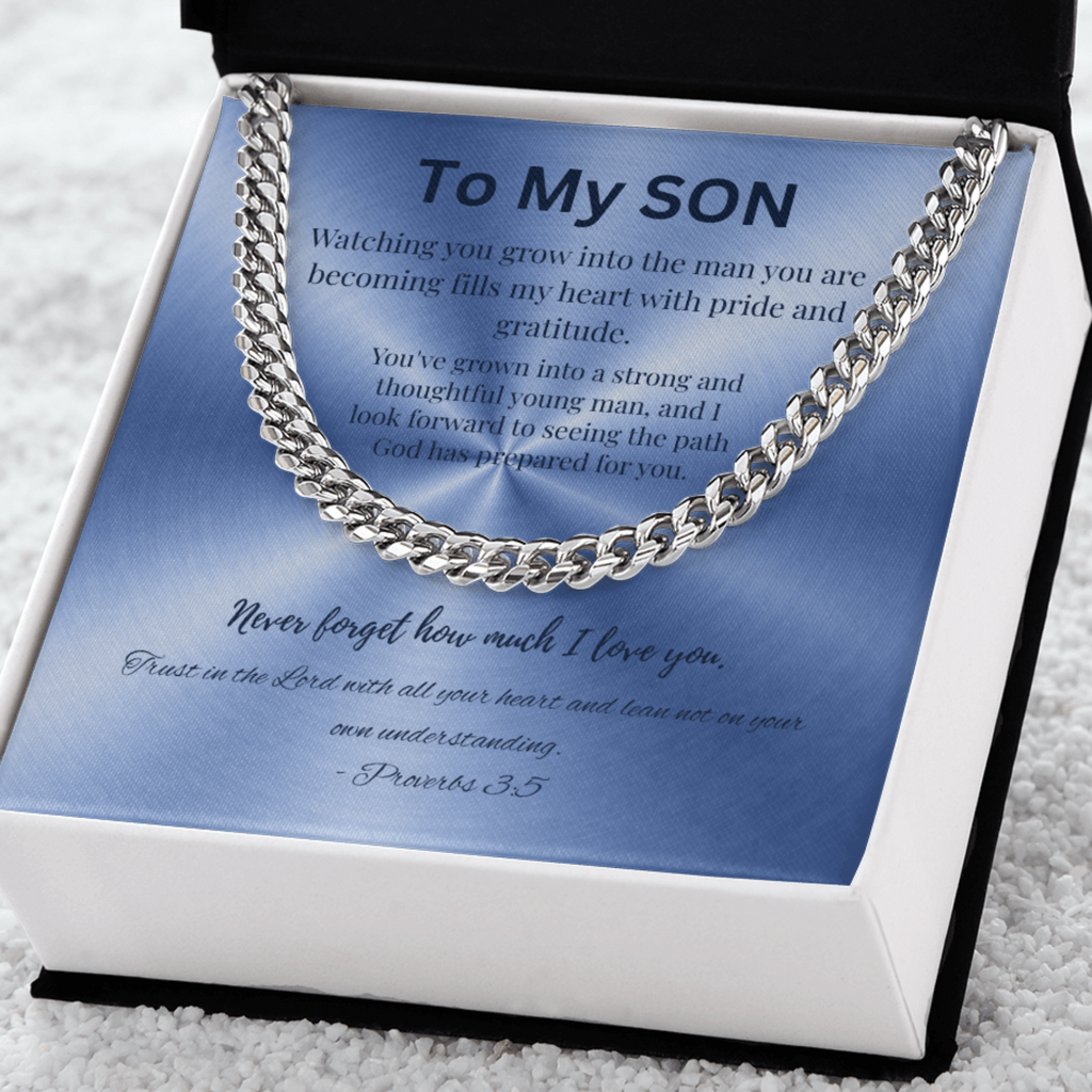 Faith Necklace – To My Son - Held & Anchored