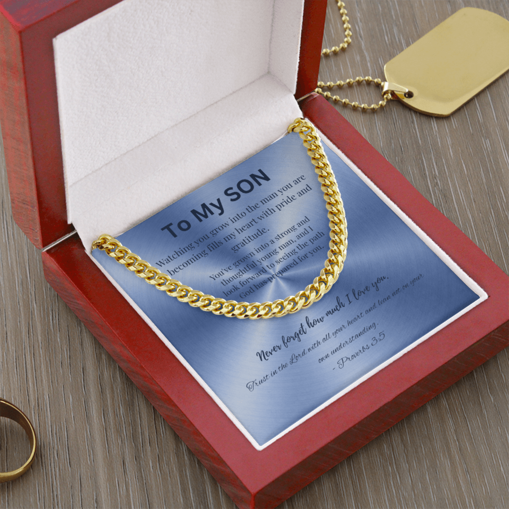 Faith Necklace – To My Son - Held & Anchored