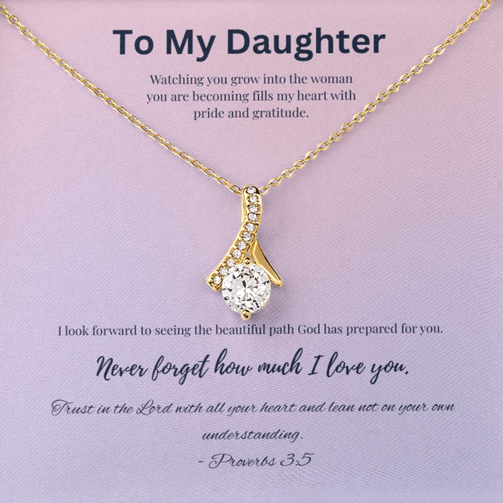 Faith Necklace – To My Daughter - Held & Anchored