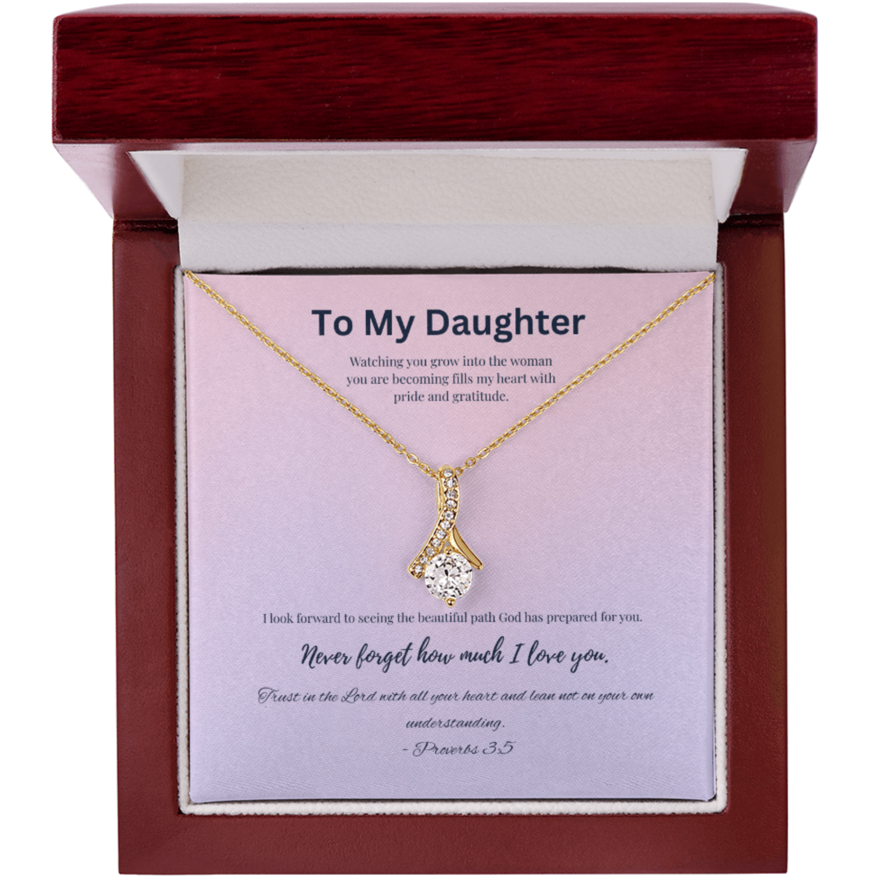 Faith Necklace – To My Daughter - Held & Anchored