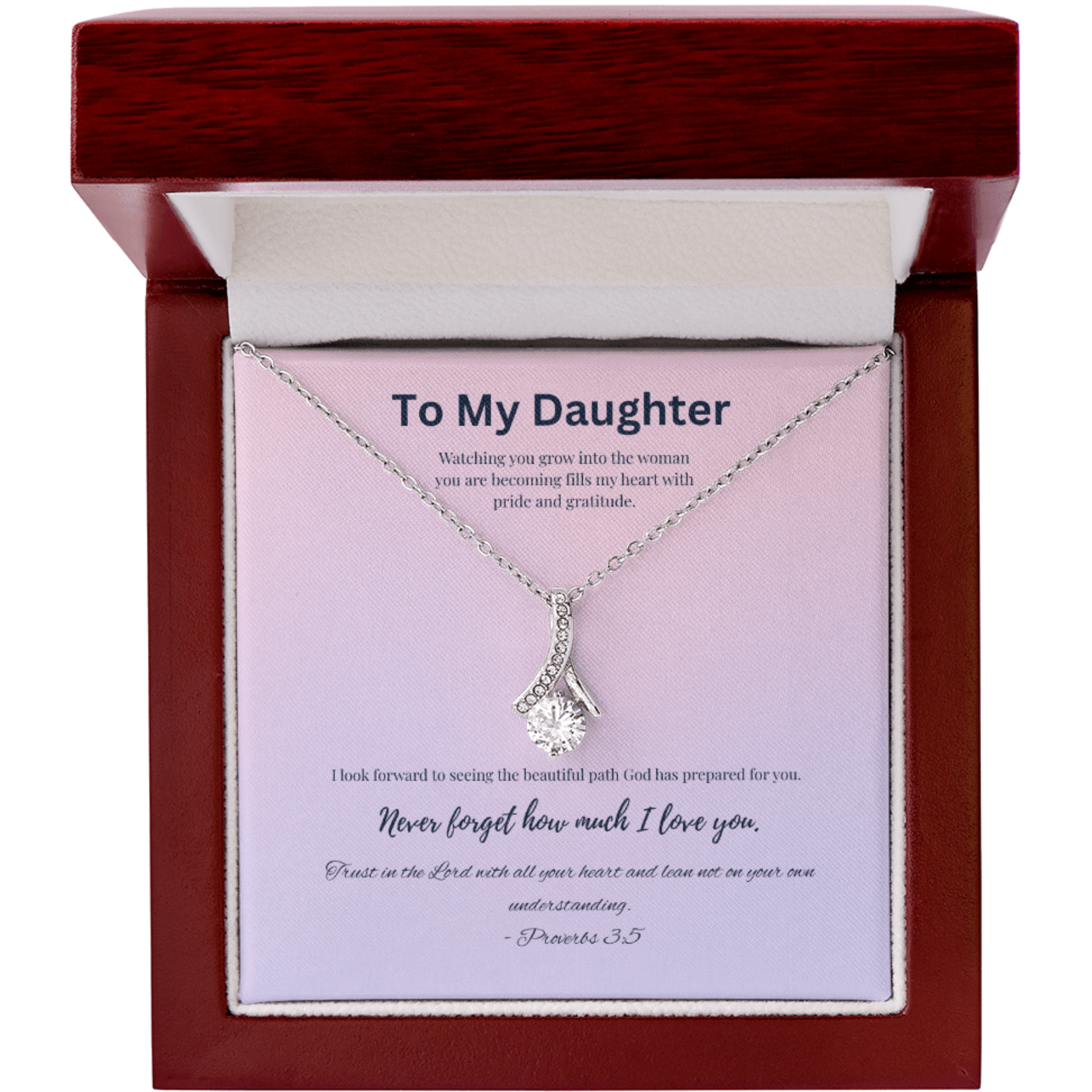 Faith Necklace – To My Daughter - Held & Anchored