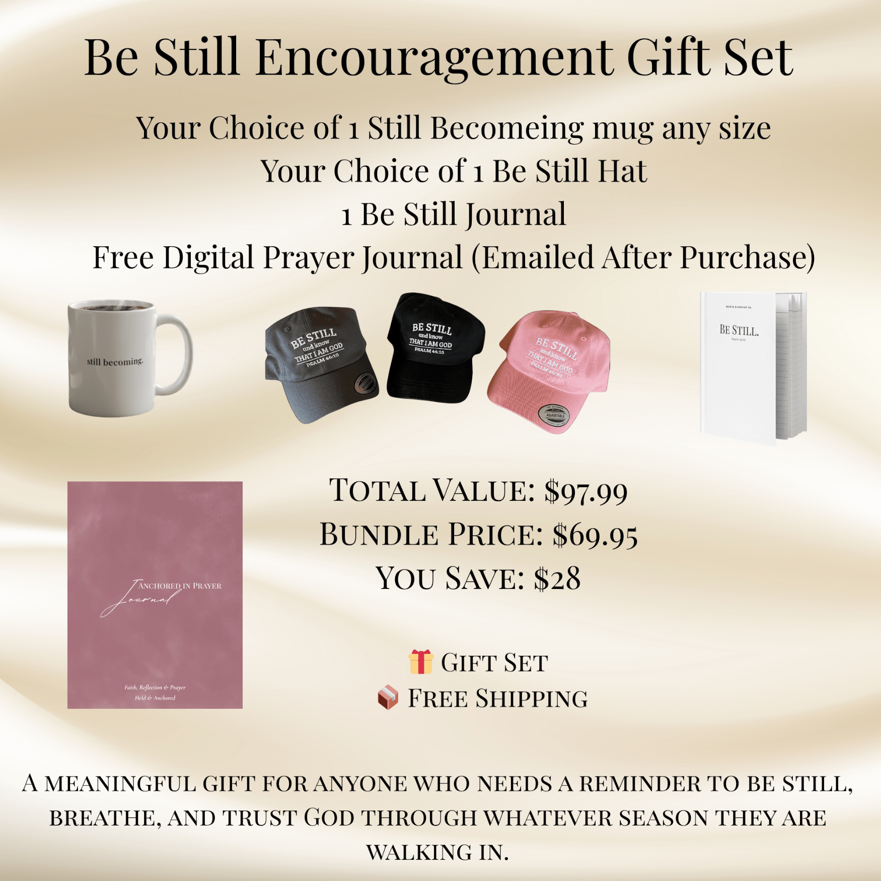 Be Still Gift Set faith - based apparel - Held & Anchored