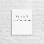 Be Still Psalm 46:10 Canvas | Minimal Faith Wall Art - Held & Anchored