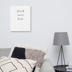 Faith Over Fear Canvas | Minimal Christian Wall Art - Held & Anchored