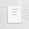 Faith Over Fear Canvas | Minimal Christian Wall Art - Held & Anchored