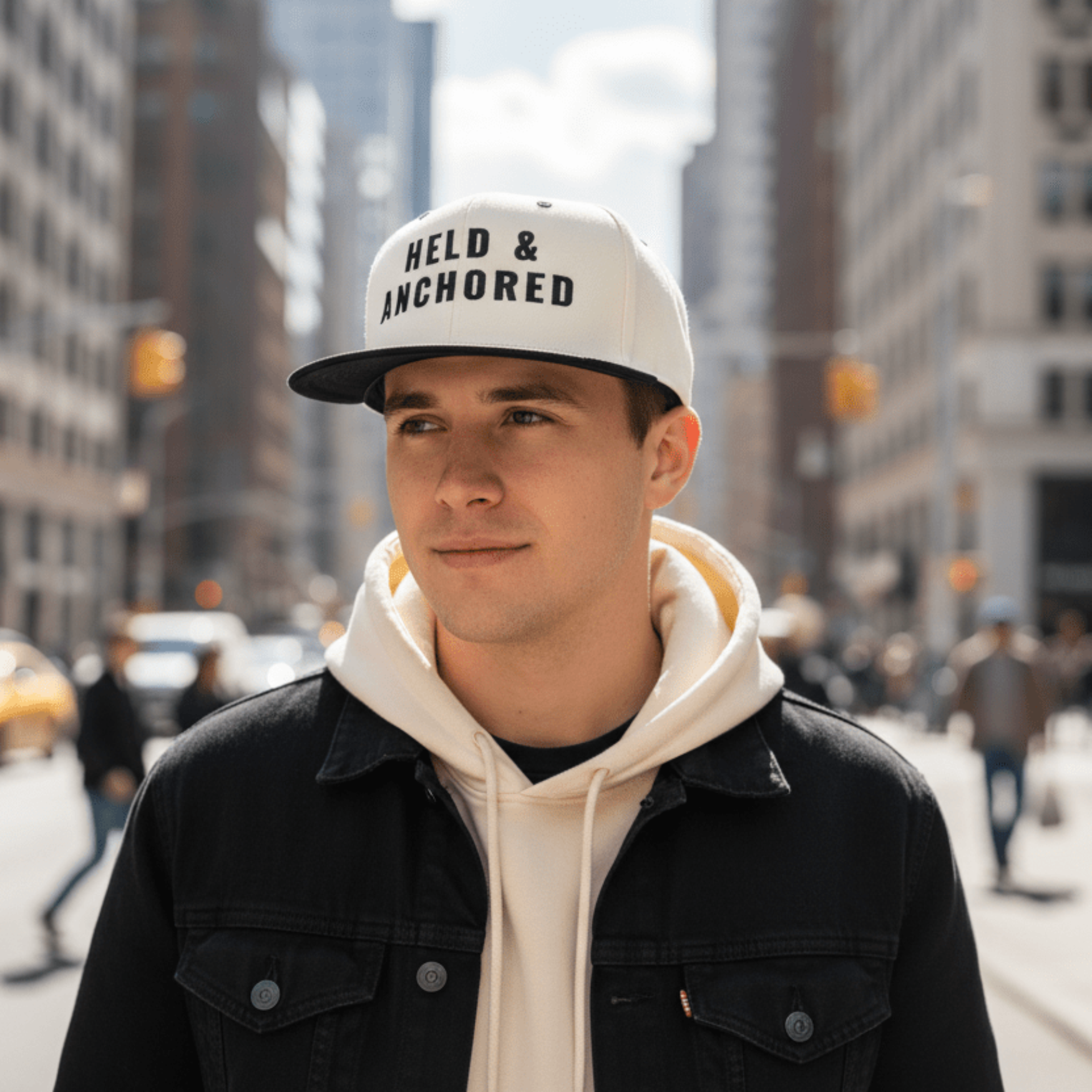 Held & Anchored Snapback Hat faith - based apparel - Held & Anchored