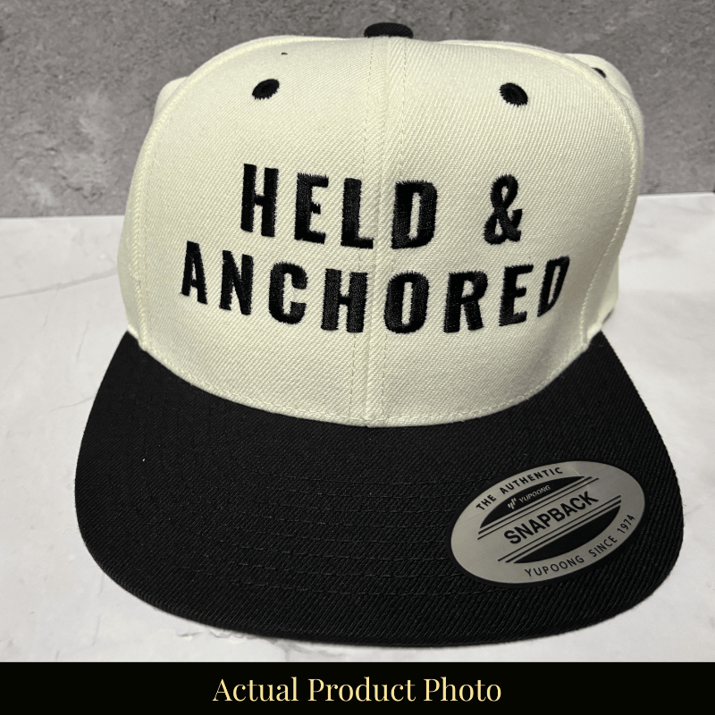 Held & Anchored Snapback Hat faith - based apparel - Held & Anchored
