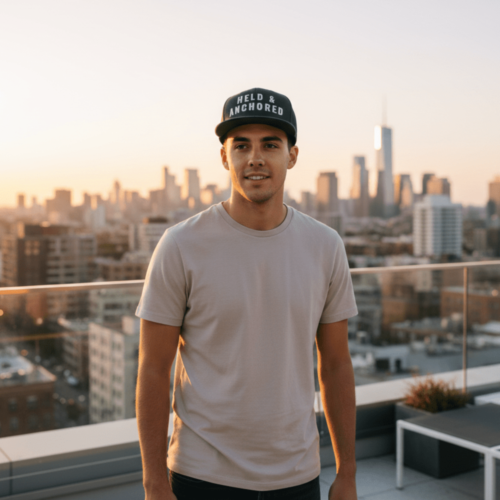 Held & Anchored Snapback Hat faith - based apparel - Held & Anchored