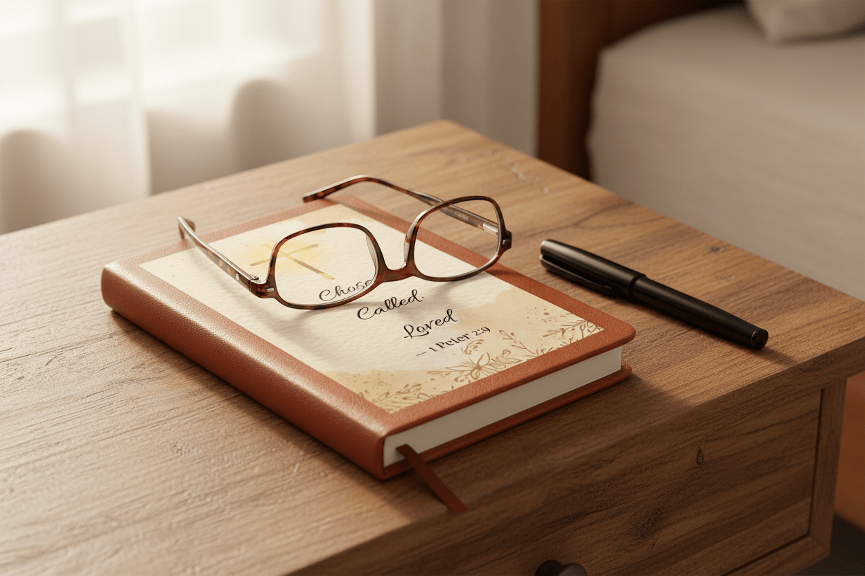 Loved Called Journal – 1 Peter 2:9 faith - based apparel - Held & Anchored