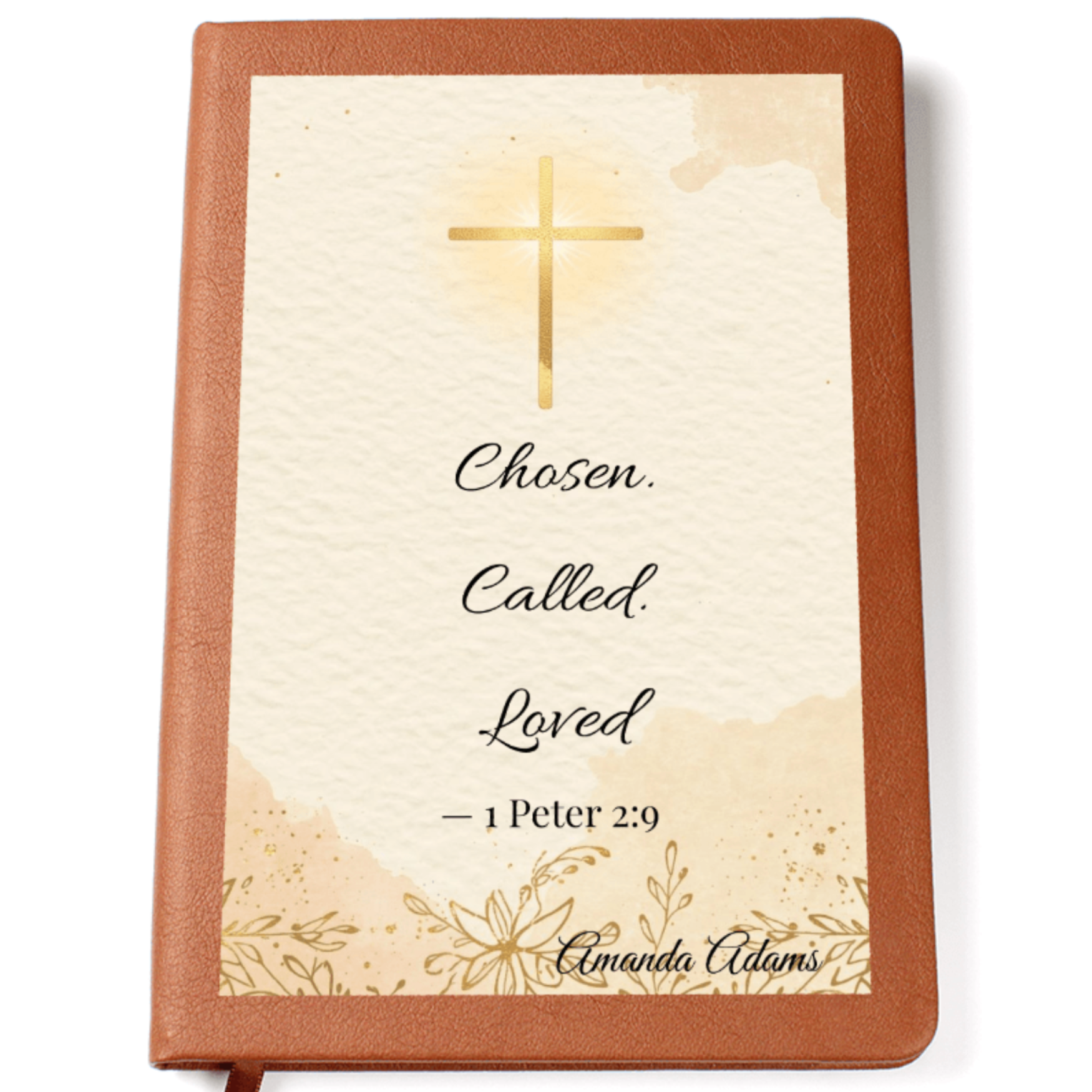 Personalized - Chosen Loved Called Personalized Journal – 1 Peter 2:9 faith - based apparel - Held & Anchored