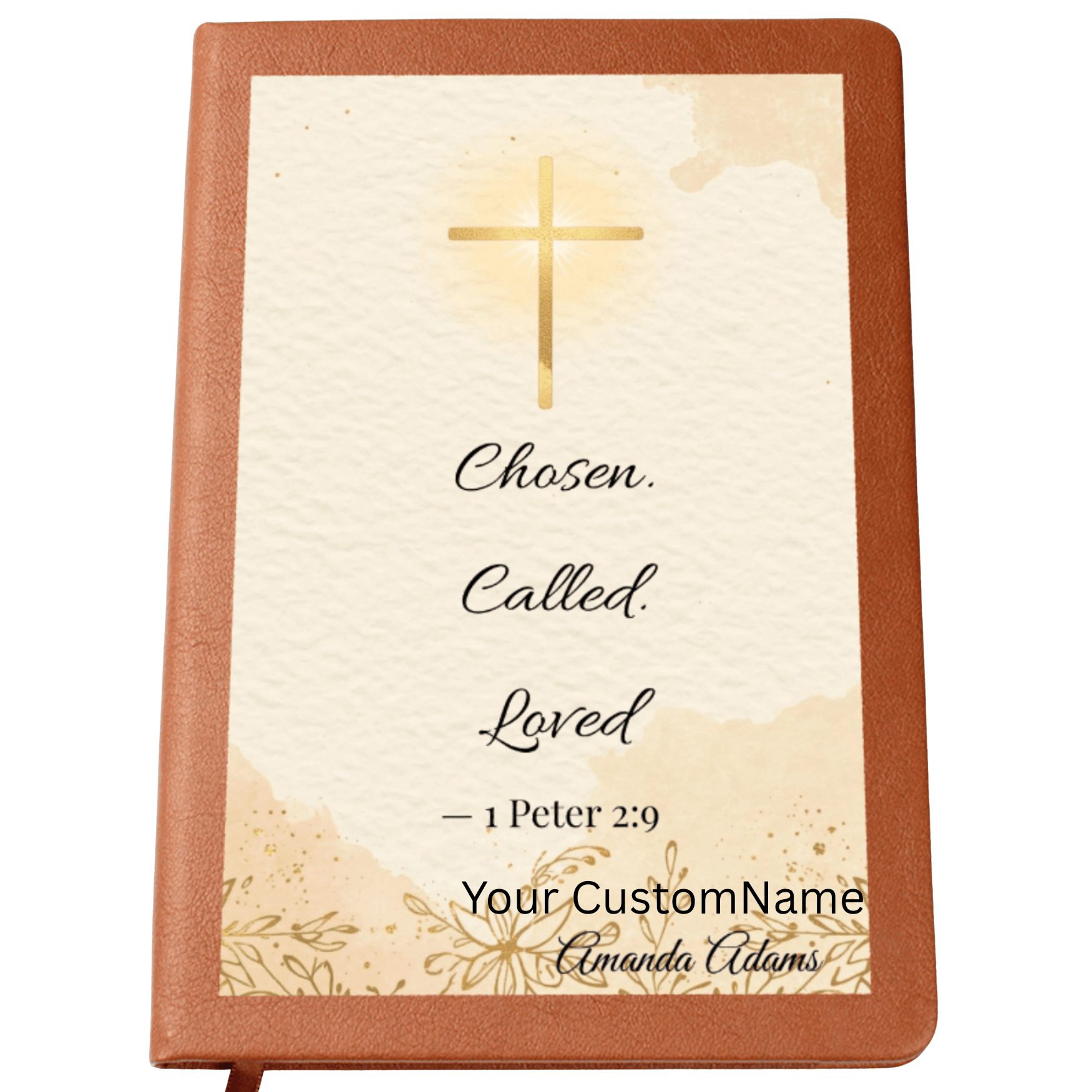 Personalized - Loved Called Journal – 1 Peter 2:9 faith - based apparel - Held & Anchored