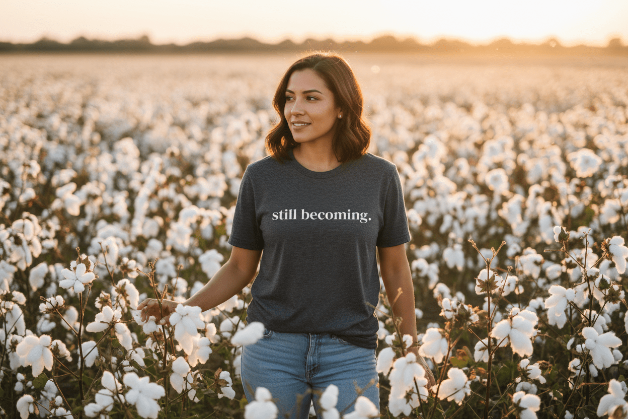 Still Becoming Tee faith - based apparel - Held & Anchored