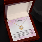 To My Granddaughter – Inspirational Love Knot Necklace (V2) faith - based apparel - Held & Anchored