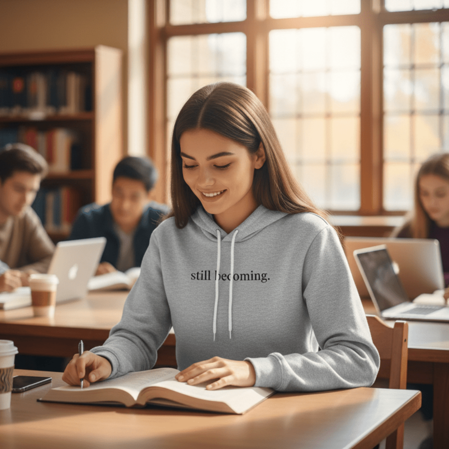 Still Becoming Hoodie – Minimal Inspirational Hoodie - Held & Anchored