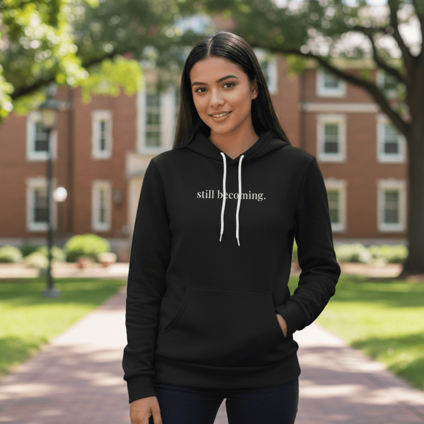 Still Becoming Hoodie – Minimal Inspirational Hoodie - Held & Anchored
