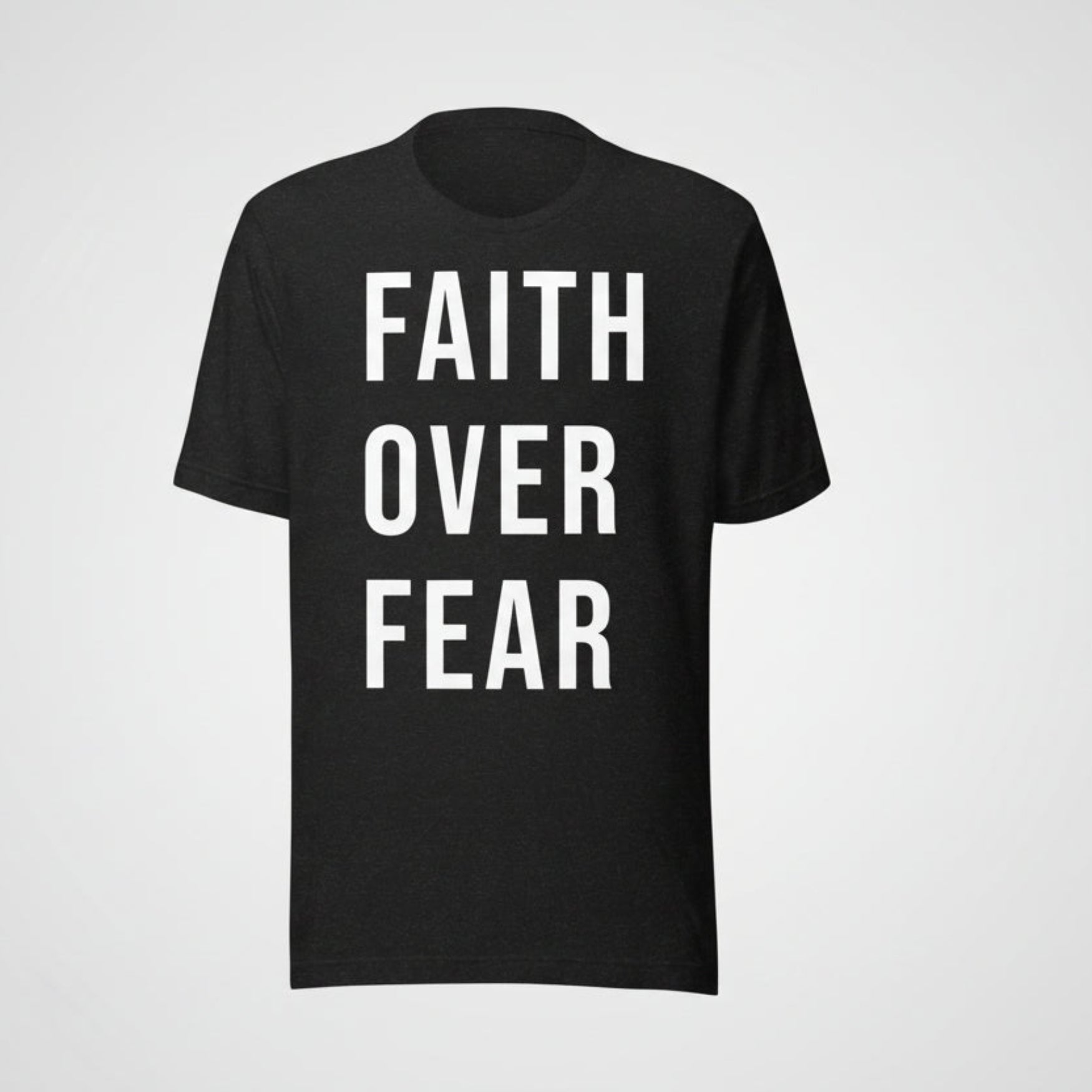 Faith Over Fear Christian T-Shirt | Minimalist Faith Apparel | Inspirational Graphic Tee - Held & Anchored