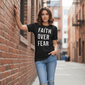 Faith Over Fear Christian T-Shirt | Minimalist Faith Apparel | Inspirational Graphic Tee - Held & Anchored