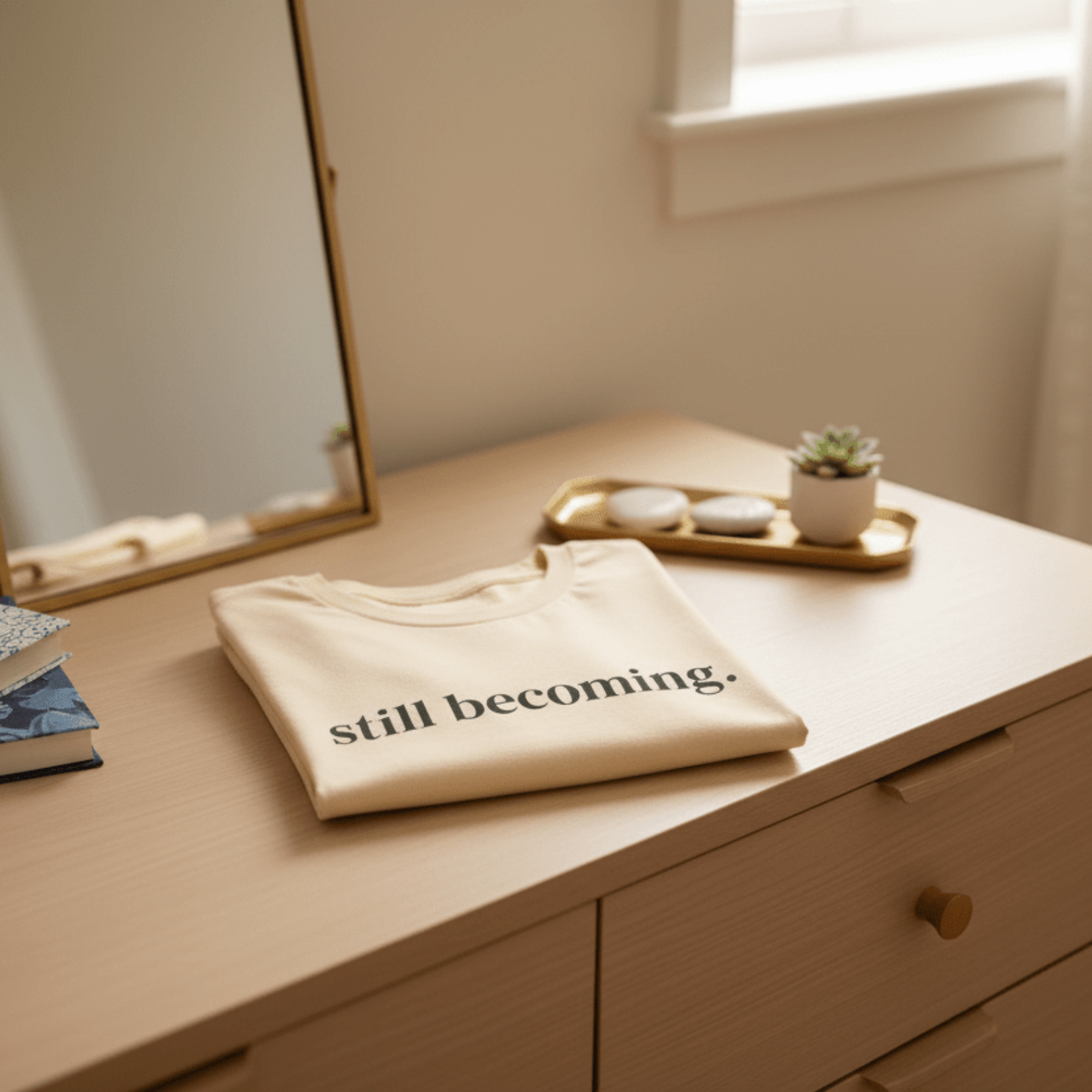 Still Becoming – Inspirational Faith & Growth T-Shirt - Held & Anchored