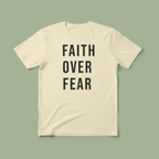 Faith Over Fear Christian T-Shirt | Minimalist Faith Apparel | Inspirational Graphic Tee - Held & Anchored